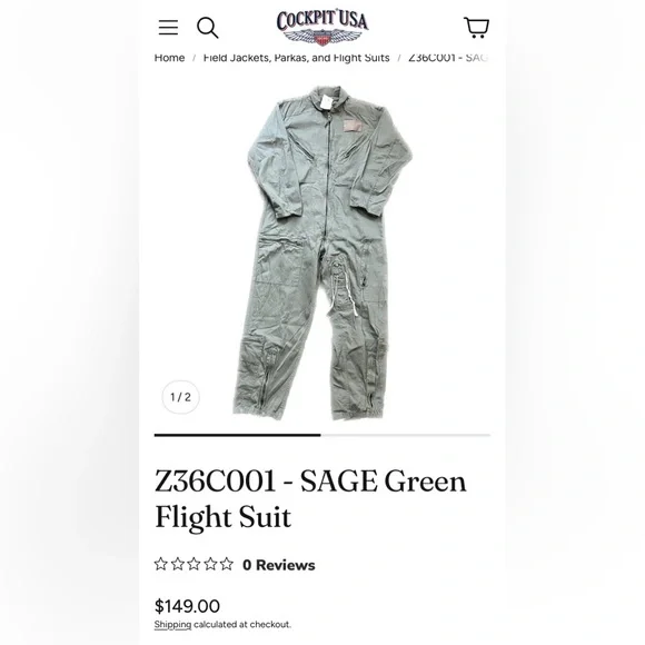 This is a vintage military white suit in sage green - Picture 5 of 5